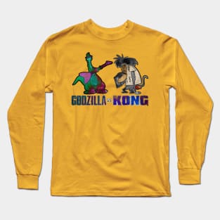 Godzilla Vs. Kong (Denver The Last Dinosaur Vs. I.R. Baboon) Long Sleeve T-Shirt